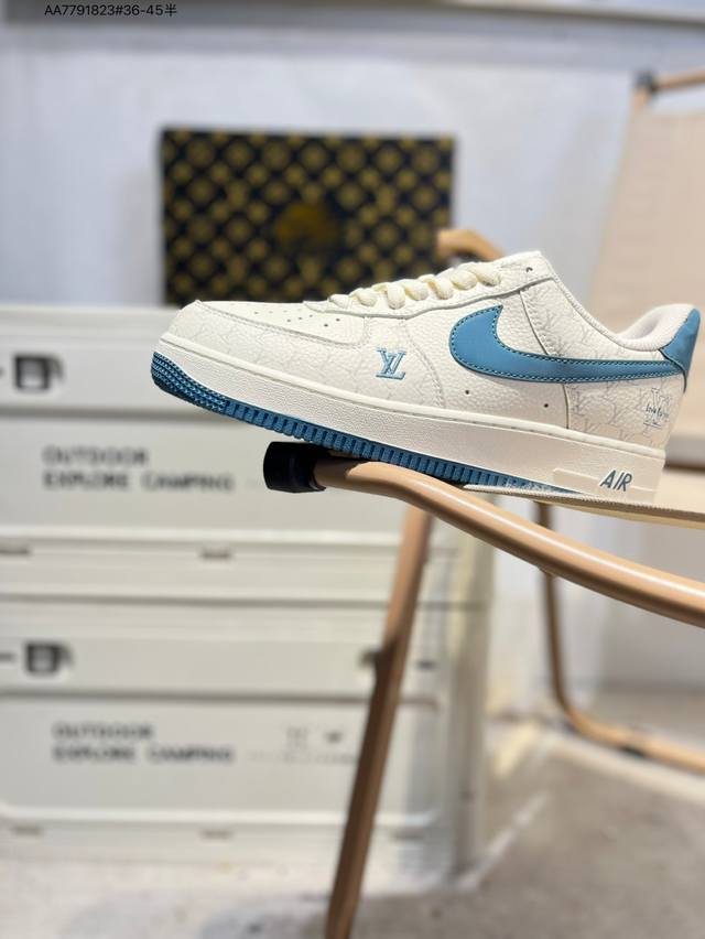 Lv X Nk Air Force 1'07 Low Air Force One Low-top Casual Sneakers#Custom leather,