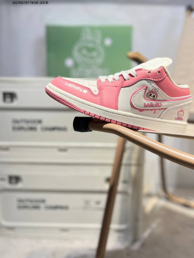 Company-grade first-layer leather Labubu x Jordan Air Jordan 1 Low Aj1 low-top s