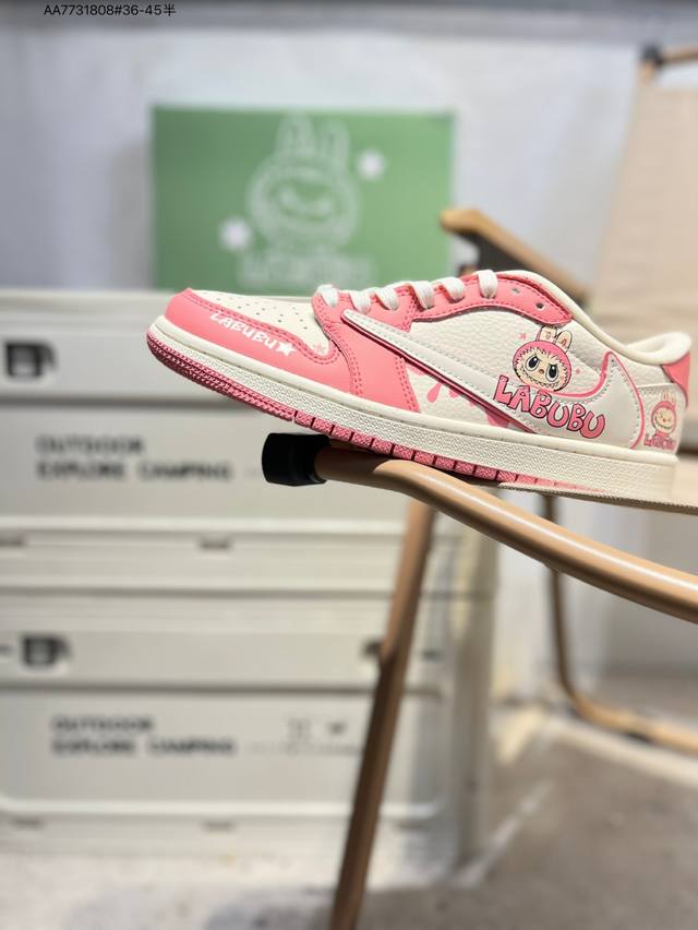 Company-grade first-layer leather Labubu x Jordan Air Jordan 1 Low Aj1 low-top s