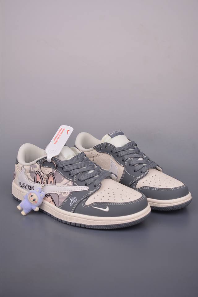 Fragment x Travis Scott x Labubu Air Jordan 1 Low three-party collaboration reve