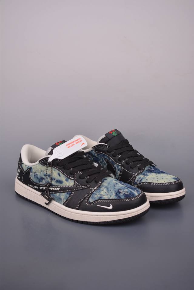 Fragment X Travis Scott X Lv Air Jordan 1 Low Three-Party Collaboration Inverted