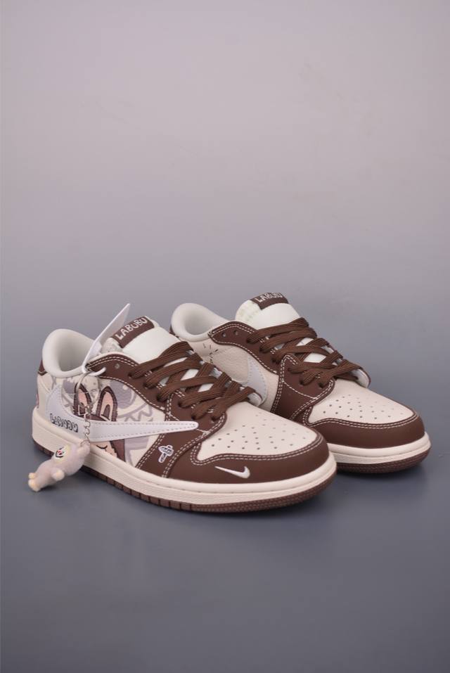 Fragment x Travis Scott x Labubu Air Jordan 1 Low three-party collaboration reve