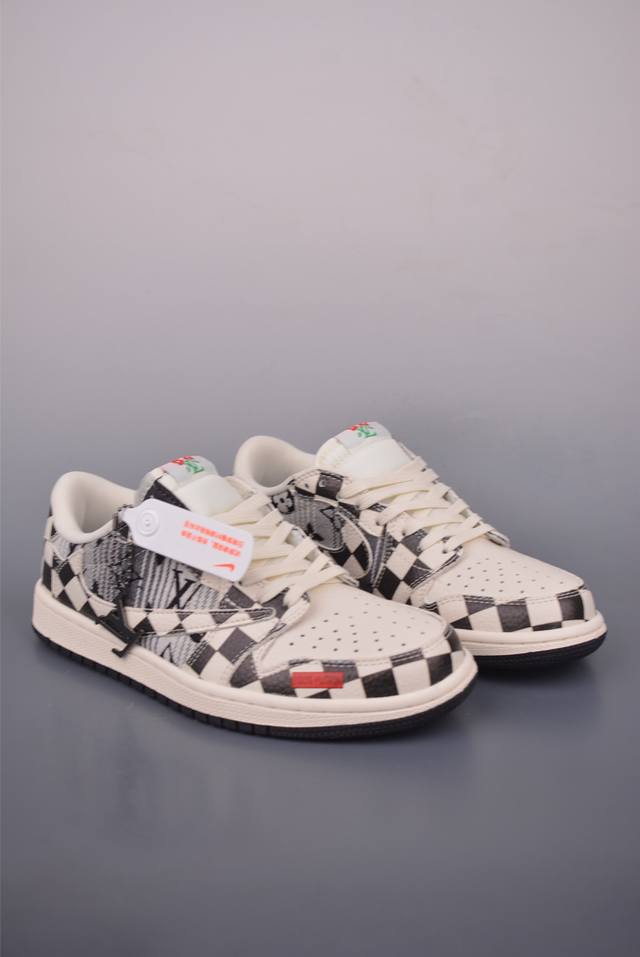 Fragment X Travis Scott X Lv Air Jordan 1 Low Three-Party Collaboration Inverted
