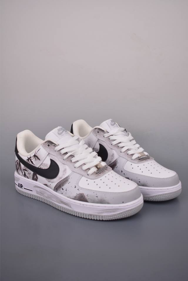 Nike Air Force 1 Low Chinese style ink painting Original last and cardboard crea