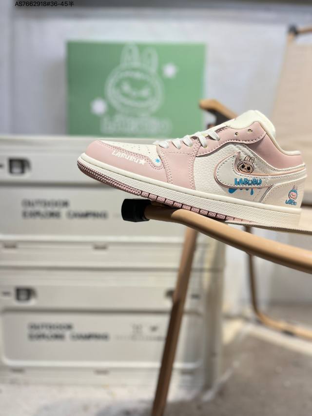 Company-grade first-layer leather Labubu x Jordan Air Jordan 1 Low Aj1 low-top s