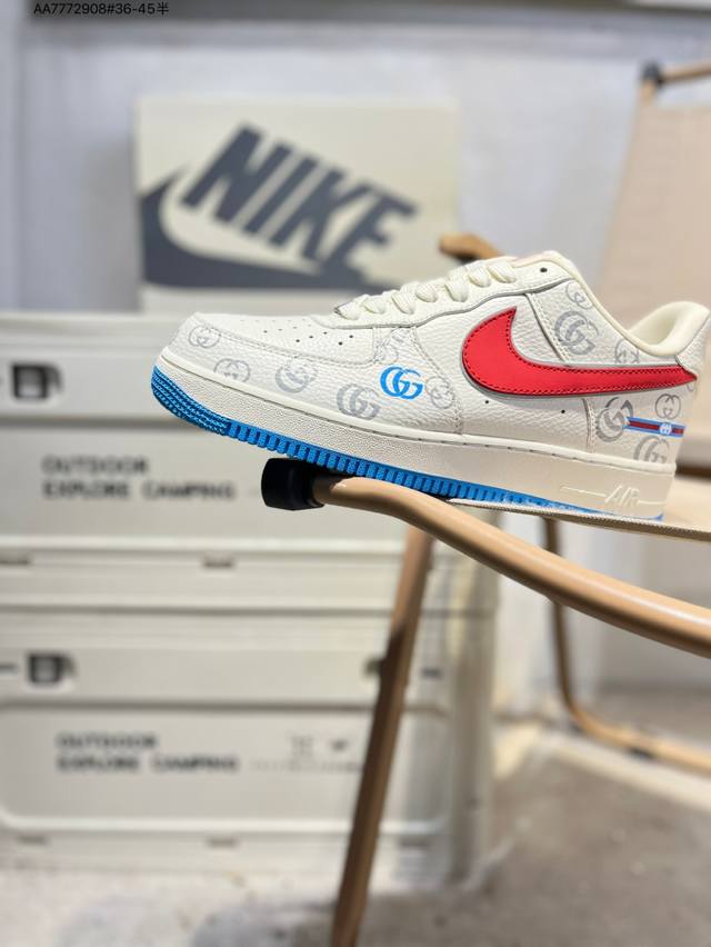 Gucci X NK Air Force 1'07 Low Air Force One Low-top Casual Sneakers#Custom leath