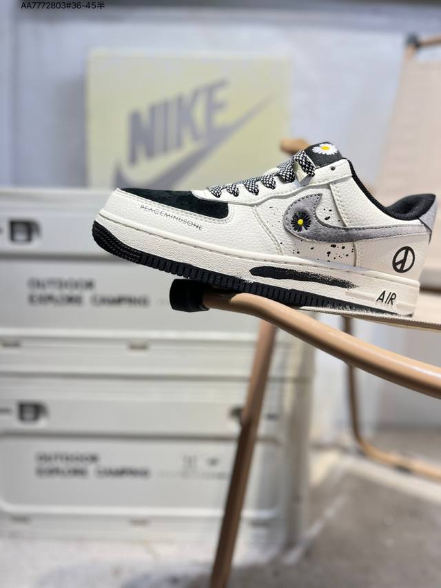 Daisy X Nk Air Force 1'07 Low Air Force One Low-top Casual Sneakers#Custom leath