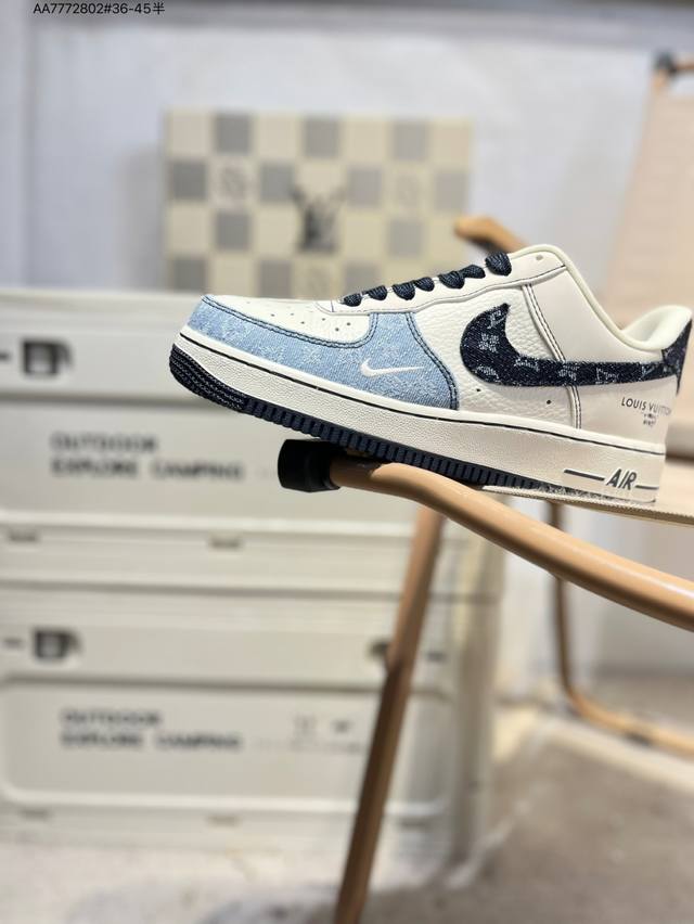 Lv X Nk Air Force 1'07 Low Air Force One Low-top Casual Sneakers#Custom leather,