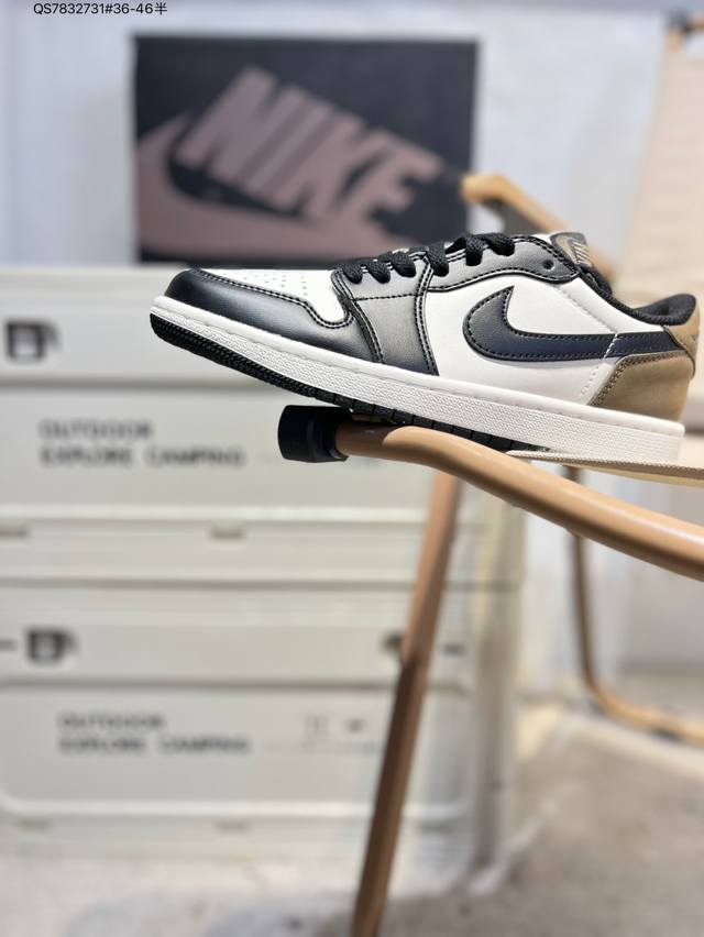 Company-grade top-grain leather Jordan Air Jordan 1 Low Aj1 low-top series baske