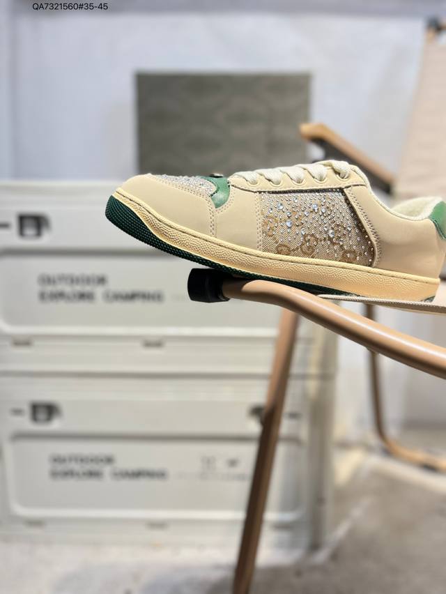 Back to school season welfare special offer Gucci Distressed Screener Sneaker Gu