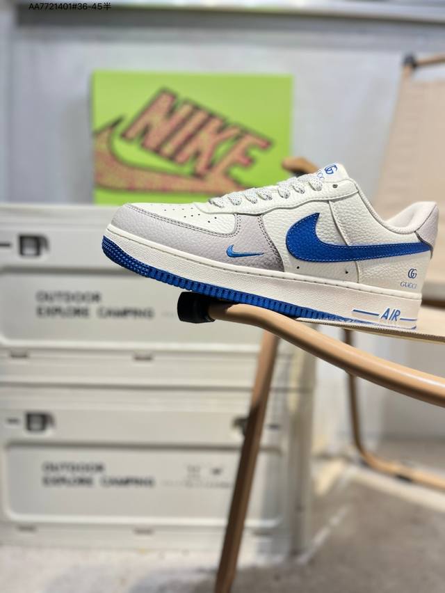 Gucci X NK Air Force 1'07 Low Air Force One Low-top Casual Sneakers#Custom leath