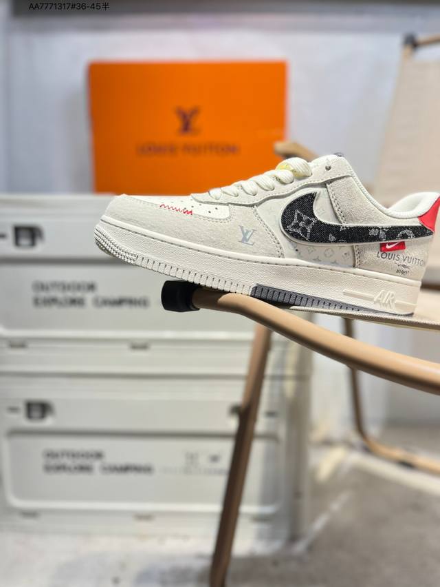Nk Air Force 1'07 Low Air Force One low-top casual sneakers#Custom leather, orig