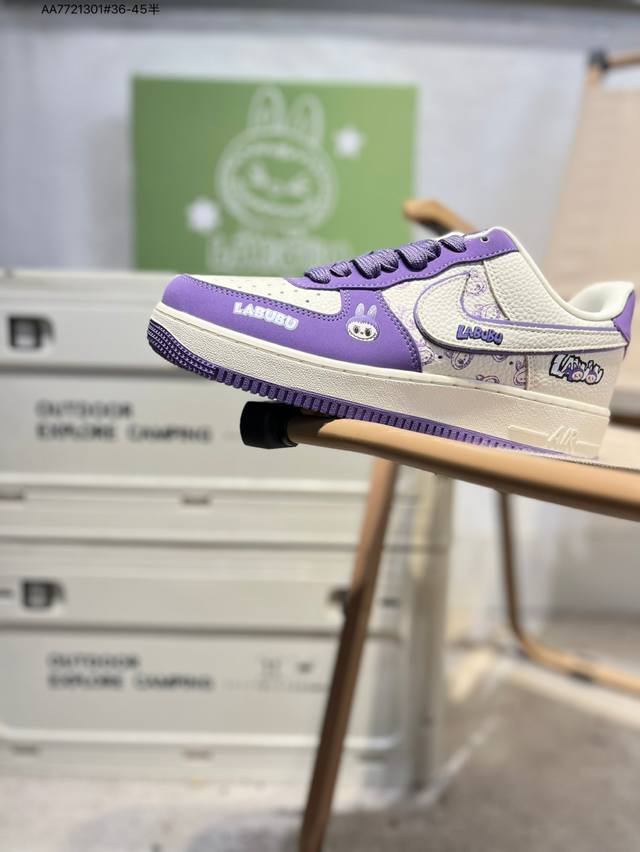 Labubu X NK Air Force 1'07 Low Air Force One Low-top Casual Sneakers#Custom leat