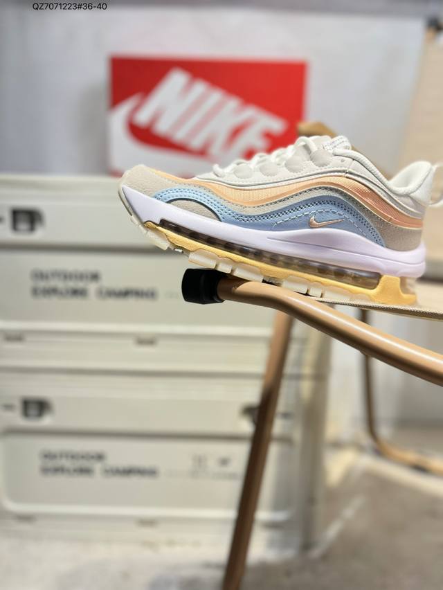Nike Air Max 97 Swoosh Bullet Retro Full-Palm Air Cushioned Casual Sneakers, fe