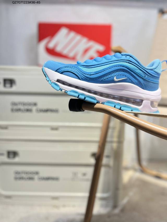 Nike Air Max 97 Swoosh Bullet Retro Full-Palm Air Cushioned Casual Sneakers, fe