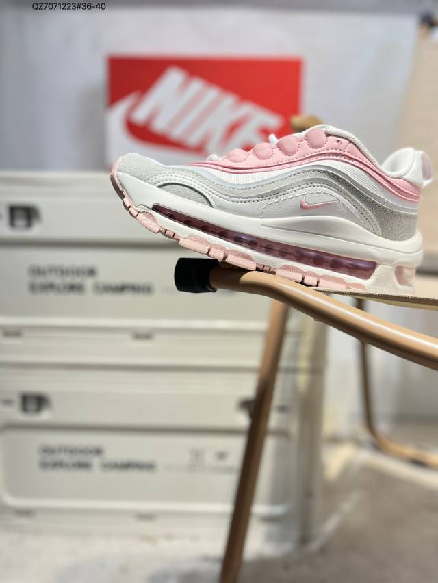 Nike Air Max 97 Swoosh Bullet Retro Full-Palm Air Cushioned Casual Sneakers, fe