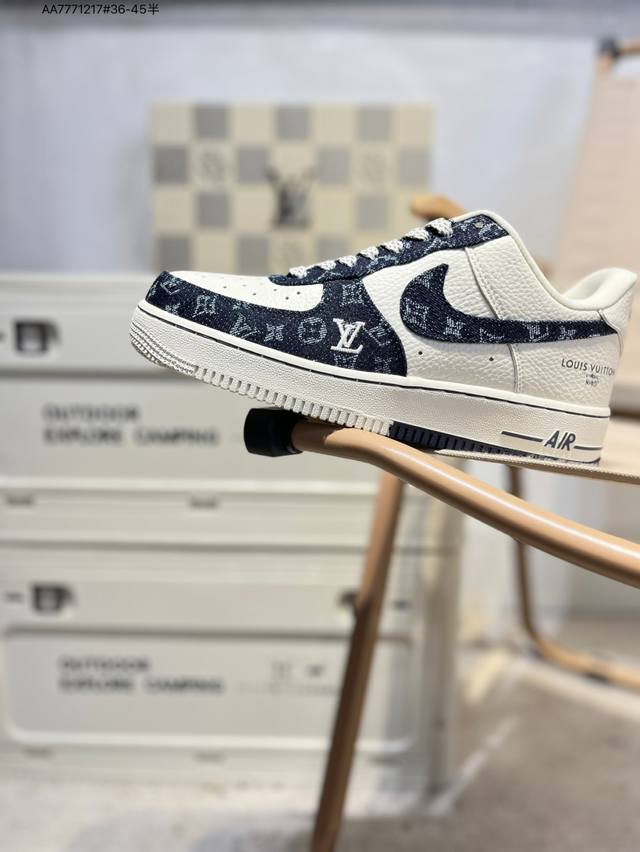 Lv X Nk Air Force 1'07 Low Air Force One Low-top Casual Sneakers#Custom leather,