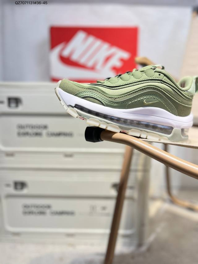 Nike Air Max 97 Swoosh Bullet Retro Full-Palm Air Cushioned Casual Sneakers, fe