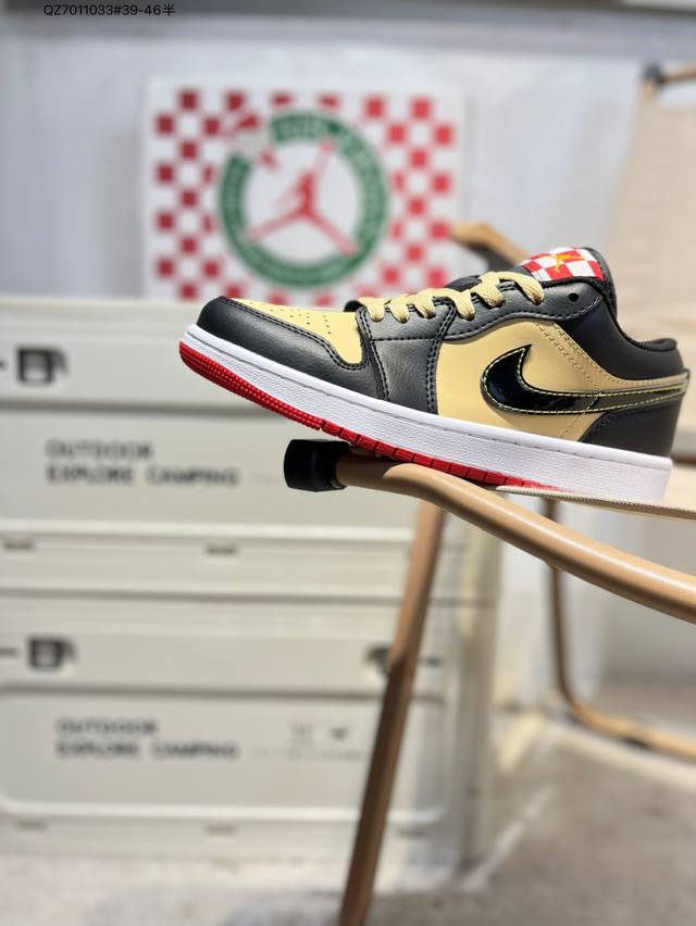 Company-grade top-grain leather Jordan Air Jordan 1 Low Aj1 low-top series baske