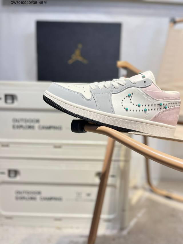Company-grade top-grain leather Jordan Air Jordan 1 Low Aj1 low-top series baske