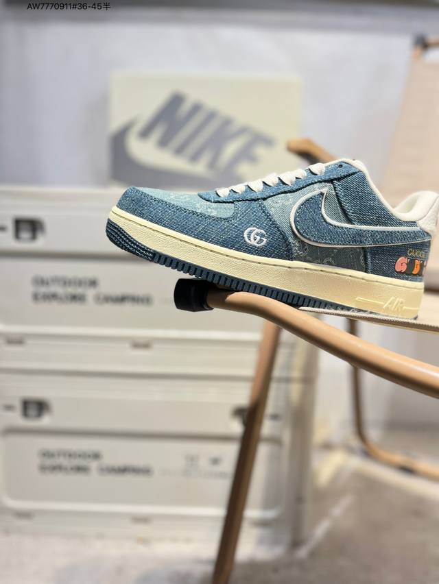 Gucci X NK Air Force 1'07 Low Air Force One Low-top Casual Sneakers#Custom leath
