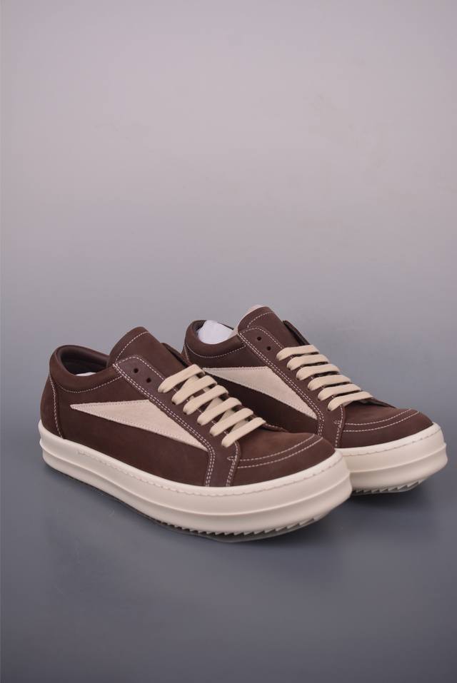Rick Owens Drkshdw Hollywood Rick Owens waxed brown leather, Guangdong premium e