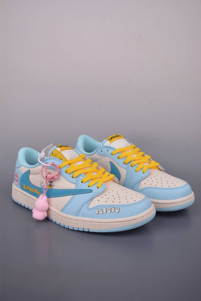 Fragment x Travis Scott x Labubu Air Jordan 1 Low three-party collaboration reve