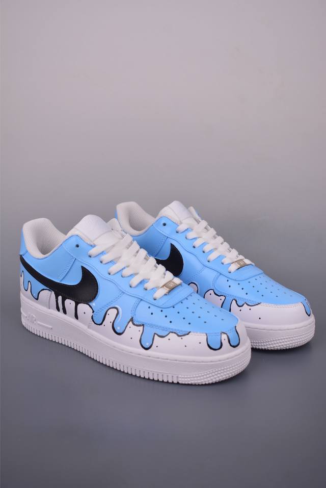 Nike Air Force 1 Low white and blue Original last and cardboard create a pure ai