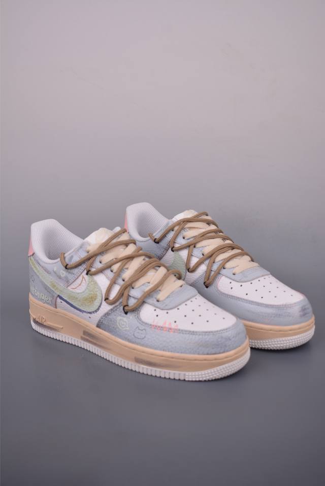 Nike Air Force 1 Low Light Mist Travel Deconstructed ShoelacesOriginal last and