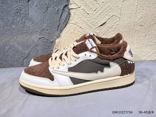 Travis Scott x Fragment Design x Air Jordan Aj1 Low Og Sp three-party joint Ligh