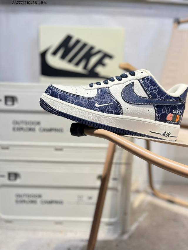 Gucci X NK Air Force 1'07 Low Air Force One Low-top Casual Sneakers#Custom leath