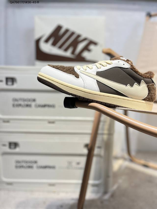 Company-grade top-grain leather Labubu x Jordan Air Jordan 1 Low Aj1 low-top se