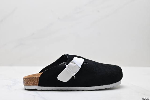 Corporate-level Birkenstock half-slip series Chrome Hearts double-buckle metal