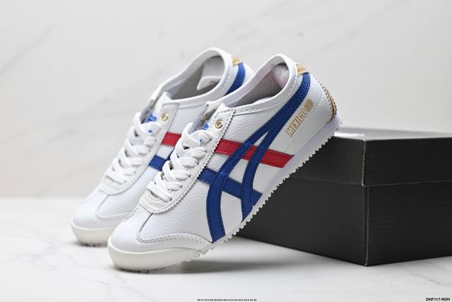 The highest-end version of the Onitsuka Tiger Nippon Made Mexico 66 Deluxe, a D