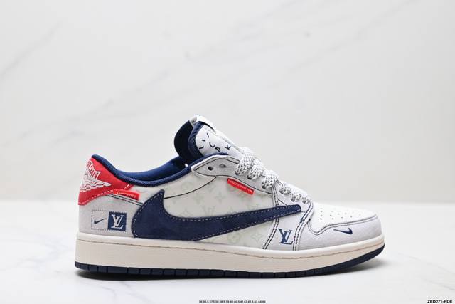 Corporate-level Nike Air Jordan 1 X Travis Scott Aj1 inverted hook Joe One inve