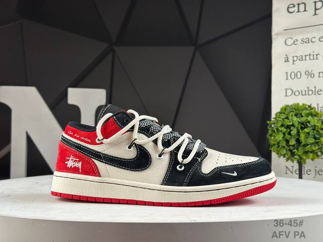 Special offer: Official Nike Air Jordan 1 Retro Low X Stussy lace-up in new col
