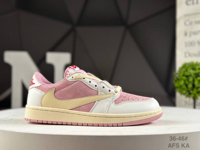 Authentic half-size Nike Aj1 Travis Scott X Air Jordan 1 "Reverse Mocha" Aj1 Joe
