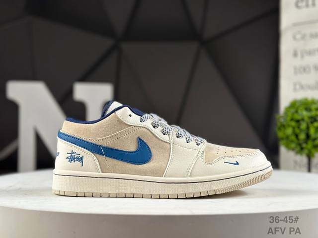 Welfare special price Company-level Air Jordan 1 Low Aj1 Joe 1 Stussy joint high