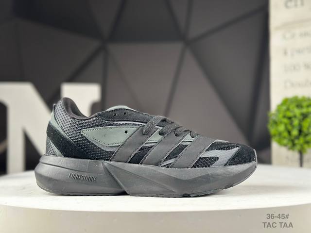 Genuine Adidas Adidas Lightblaze Low Grey Black Streamer Series Low-top Lightwe