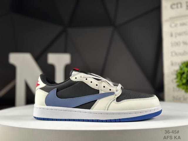 Authentic half-size Nike Aj1 Travis Scott X Air Jordan 1 "Reverse Mocha" Aj1 Joe