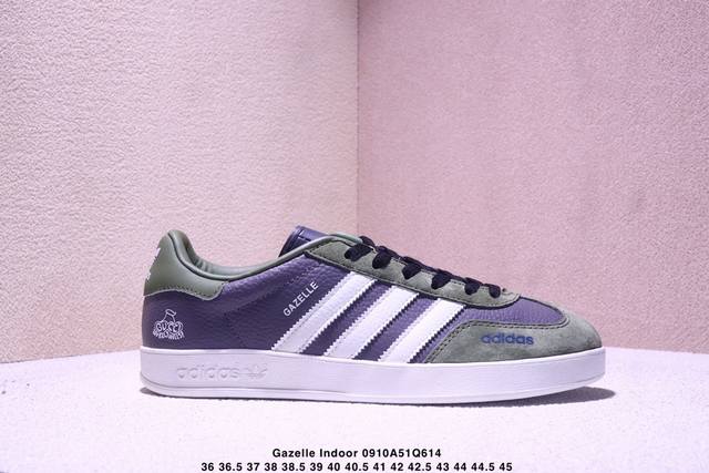 High-end customized Ad Gazelle Indoor Trainers Gucci collaboration --- dark gray