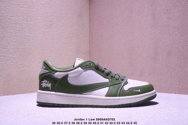 Overseas hit limited edition sale! Travis Scott x Jordan 1 Low "Stussy co-brand