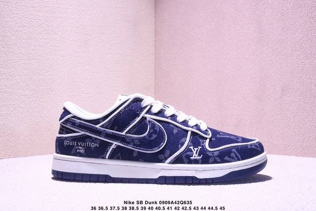 310 Overseas hit limited edition sale! Nike SB Dunk Low "LV joint beige ice blue