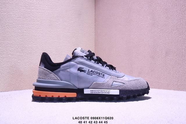 Lacoste French crocodile fabric stylish colorblock low-top lifestyle shoesLacost