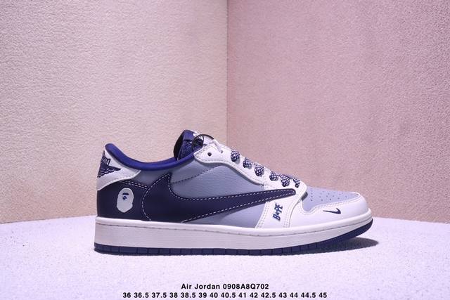 Overseas hit limited edition sale! Travis Scott x Jordan 1 Low "Burberry co-bra