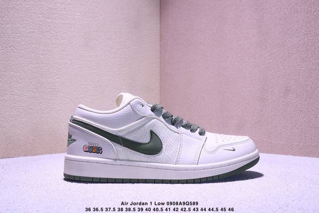 Travis Scott x Air Jordan 1 Low low-top white and pink inverted hook joint Aj1 J