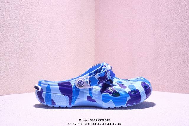 Crosc's new camouflage print ape print comfortable versatile hole shoes Xm0907Q