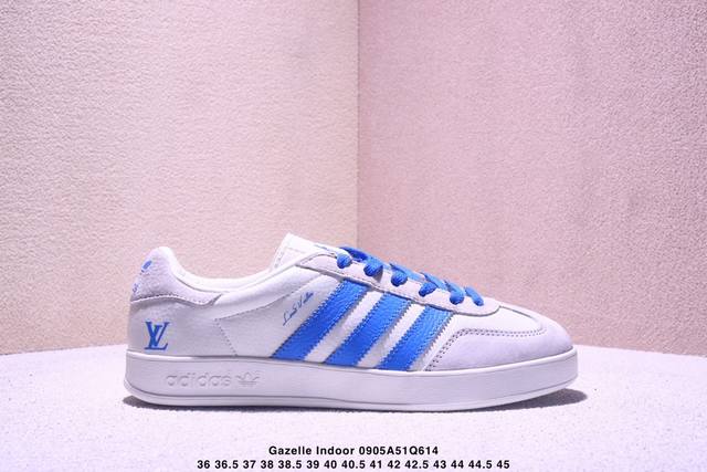 High-end customized Adidas Ad Gazelle Indoor Trainers LV Louis Vuitton collabora