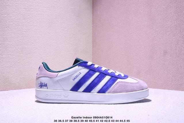 Adidas Gazelle Indoor Trainers Gucci collaboration --- Creamy white, gray, and p