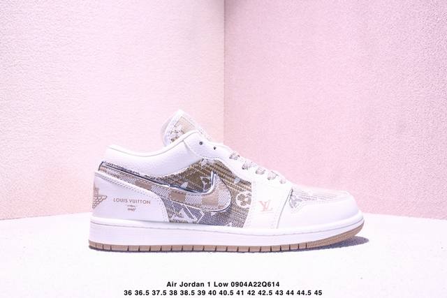 Overseas hit limited sale! High-end customized Air Jordan 1 Low Aj1 Joe 1 "LV L
